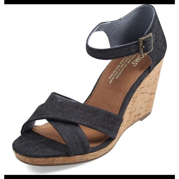 Toms women’s Sierra Wedge heel size 8 - Picture 1 of 14
